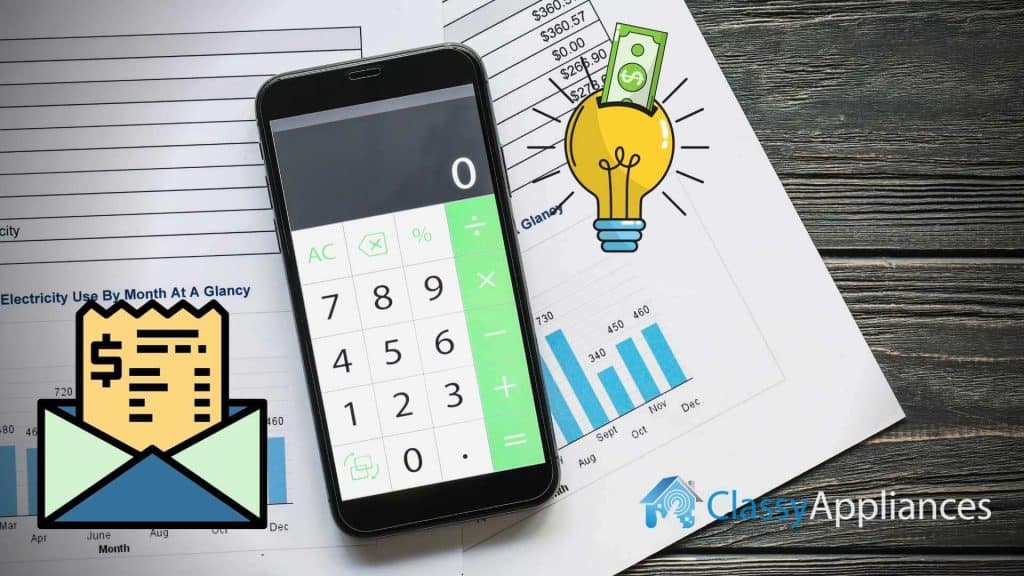 energy bill paper mobile calculator